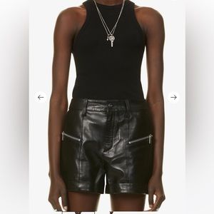 ANINE BING "Lia" leather shorts SZ 0
